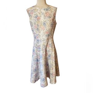 Vintage Handmade‎ Floral Cotton Fit & Flare Dress